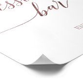 Poster Élégant Rose Gold Calligraphie Panneau de la barre (Coin)