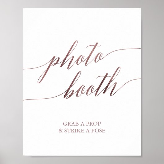 Poster Élégant Rose Gold Calligraphie Symbole de poche ph (Devant)