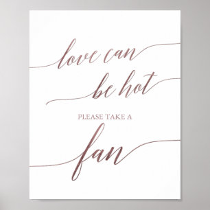 Poster Élégant Rose Gold Love Peut Être Hot Mariage Fan S