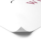 Poster Elégant rose Hydrangea Eucalyptus Mariage Bienvenu (Coin)