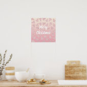 Poster Élégant Rose Parties scintillant d'or Motif d'arbr (Cuisine)