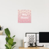 Poster Élégant Rose Parties scintillant d'or Motif d'arbr (Bureau à domicile)