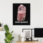 Poster Elegant Rose Quartz Crystal (Bureau à domicile)