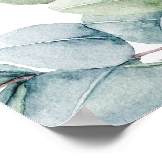 Poster Elégant rose rose rose rose pâle Mariage floral Bi (Coin)