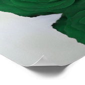 Poster Élégant Rose vert émeraude 10 table (Coin)