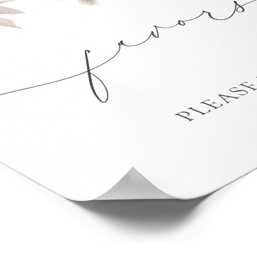 Poster Élégant rose vif rose Dusty Faveurs Rose prendre u (Coin)