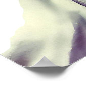 Poster Elégant rose & violet, Bouquet en cascade nuptiale (Coin)