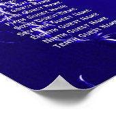 Poster Élégant Royal Blue Wedding Réception Seating Chart (Coin)