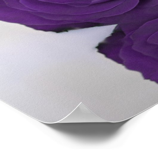 Poster Élégant Royal Purple Rose 10 Table Seating Chart (Coin)