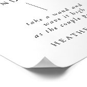 Poster Élégant ruban Mariage de calligraphie Envoi désact (Coin)