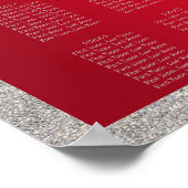 Poster Elégant Ruby Rouge, Mariage Parties scintillant ar (Coin)