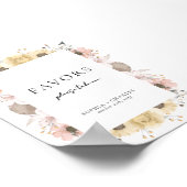 Poster Elégant Rustique Floral Romantique Mariage Faveurs (Coin)