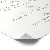 Poster Elegant Sage Green & Beige Wedding Bar Sign (Coin)