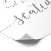 Poster Élégant Sage Green Sip and Be Seed Sign (Coin)