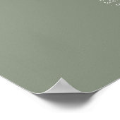 Poster Elégant Sage Vert Couleur 8 table Seing Chart (Coin)