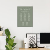 Poster Elégant Sage Vert Couleur 8 table Seing Chart (Bureau à domicile)