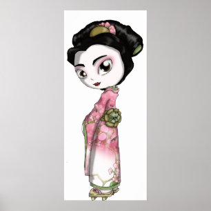 Poster Élégant Sakura Geisha