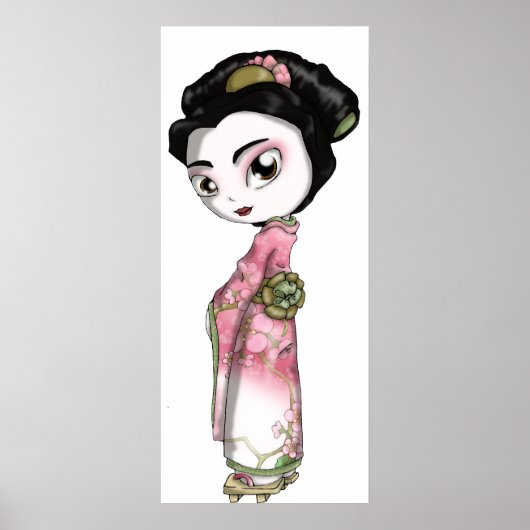 Poster Élégant Sakura Geisha (Devant)