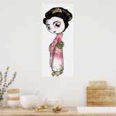 Poster Élégant Sakura Geisha (Cuisine)