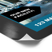 Poster Elégant salon de coiffure noire (finition brillant (Coin)