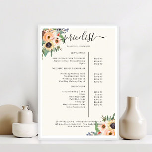 Poster Elégant Salon Floral Verdoyant