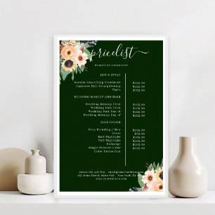 Poster Elégant Salon Floral Verdoyant