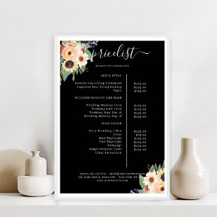 Poster Elégant Salon Floral Verdoyant