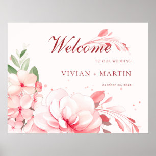 Poster Élégant sans faute Sakura Mariage de rêve rose Bie