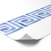 Poster Élégant Santorin Grèce Mariage Bienvenue (Coin)