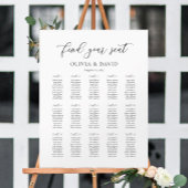 Poster Élégant Script 15 table Seating Chart