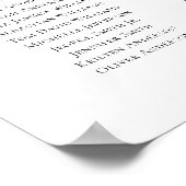 Poster Élégant Script 20 Tables Welcome Seating Chart (Coin)