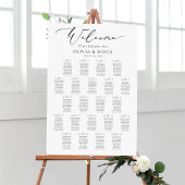Poster Élégant Script 22 Tables Welcome Seating Chart