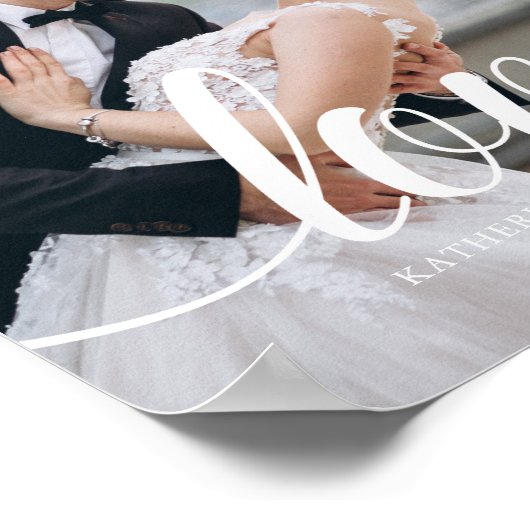 Poster Élégant script "Amour" superposition photo (Coin)