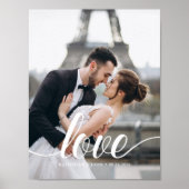 Poster Élégant script "Amour" superposition photo (Devant)