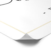 Poster Elégant Script Aquarelle Mariage de verdure (Coin)