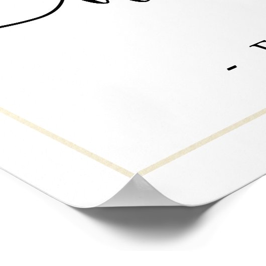 Poster Elégant Script Aquarelle Mariage de verdure (Coin)