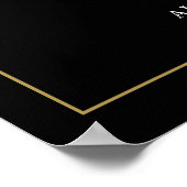 Poster Élégant script Bienvenue à la fête (Coin)