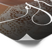 Poster Élégant script blanc superposition photo Graduate (Coin)