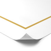 Poster Élégant Script Calligraphie Gold Mariage Bienvenue (Coin)