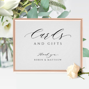 Poster Elegant Script Cards and Gifts Wedding Sign