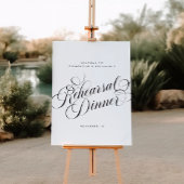 Poster Élégant Script Chic Mariage de répétition Dîner Si