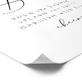 Poster Élégant script de calligraphie EVELYN Panneau barr (Coin)