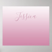 Poster Élégant script et rose modifiable (n'importe quell (Devant)