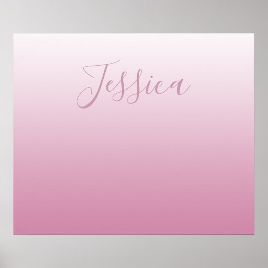 Poster Élégant script et rose modifiable (n'importe quell (Devant)