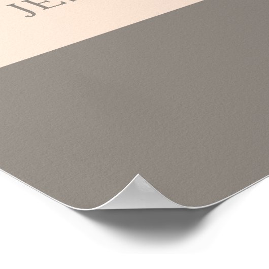 Poster Élégant script Faux Foil Mariage (Coin)