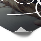 Poster Élégant Script Grad Photo Party Graduation (Coin)