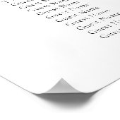 Poster Elegant Script  Guest List Wedding Seating Chart (Coin)