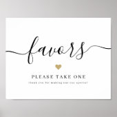 Poster Elégant script mariage faveurs s'il vous plaît pre (Devant)