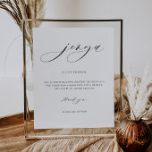 Poster Élégant Script Mariage Jenga Guestbook Sign