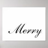 Poster Elegant Script Merry Christmas (Devant)